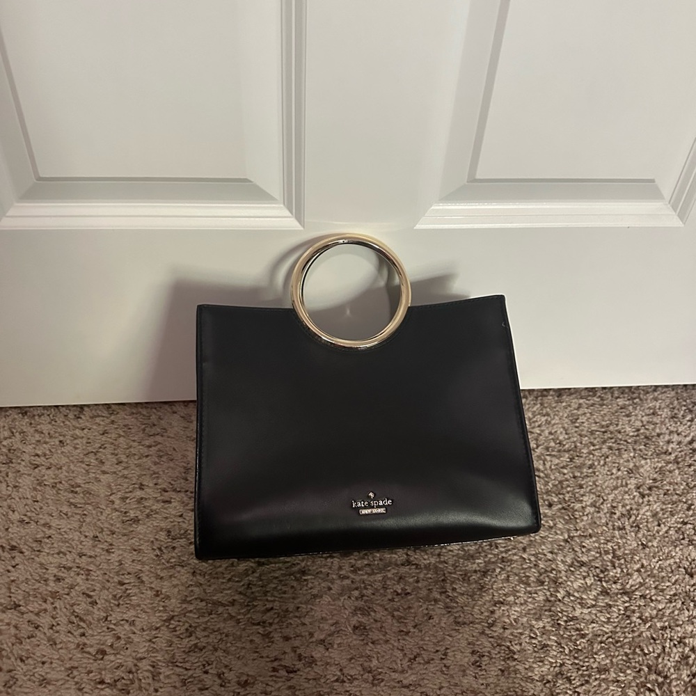 Kate Spade Black and Gold Top Handle Purse